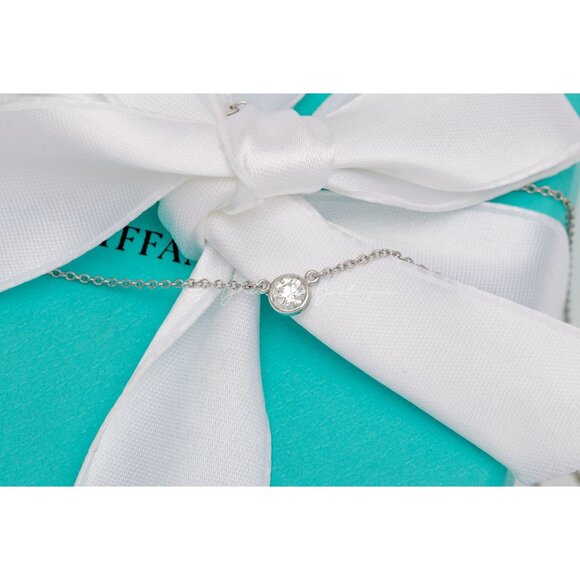 Tiffany & Co. Elsa Peretti “Diamonds By The Yard” Necklace Platinum 0.28 CT - Picture 2 of 7